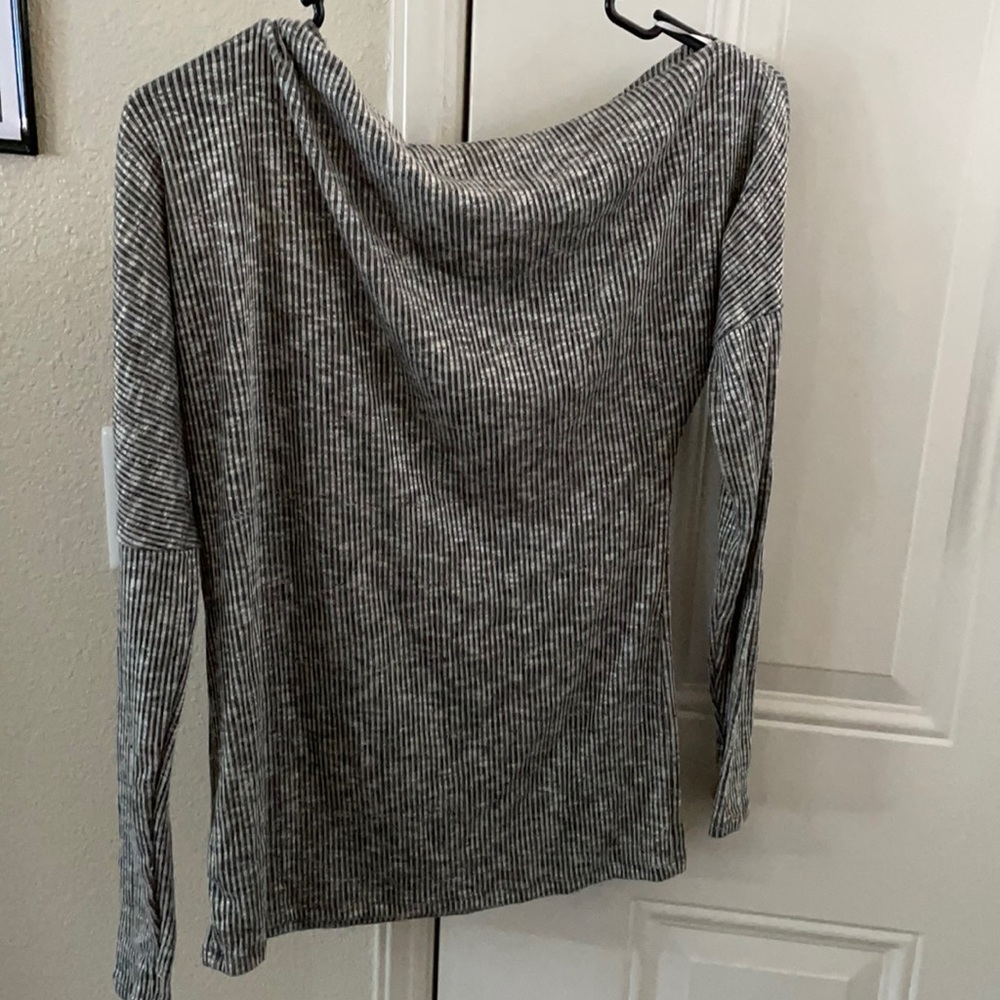 Light grey long sleeve.